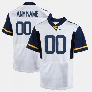 Men's West Virginia Mountaineers NCAA #00 Custom White Authentic Nike Limited Stitched College Football Jersey GK15Y35DD